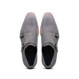 56-105-GRY LEGERRA Sueded Goatskin Monkstrap Grey