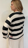 Lena Twofer Sweater-Charcoal/Ecru-Final Sale - Wear with style