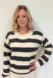 Lena Twofer Sweater-Charcoal/Ecru-Final Sale - Wear with style
