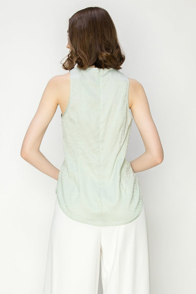 Leopard Print Twist front Sleeveless Blouse Top - Wear with style