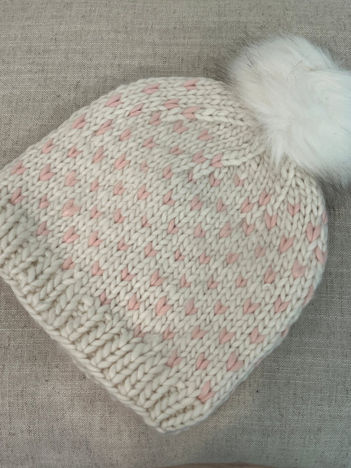 Little Hearts Pom Hat - Wear with style
