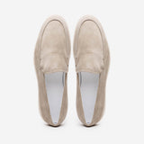 16-621-BON LIVORNO Sueded Italian Goatskin Loafer Bone