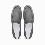 16-621-GRY LIVORNO Sueded Italian Goatskin Loafer Grey