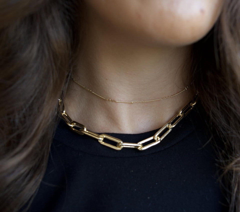 Long Chunky Link Choker - Wear with style