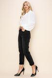Long Puff Sleeves Ruffle V-Neck Crop Top - Wear with style