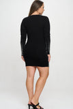 Long Sleeve Rhinestone Dress - Wear with style