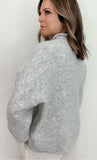 Louann Patchwork Sweater-Heather Grey - Wear with style