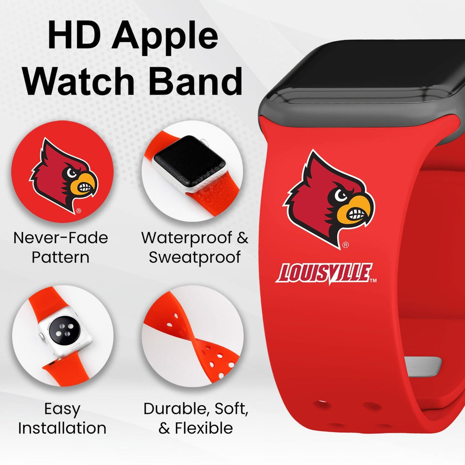 Louisville Cardinals HD Apple Watch Band - Wear with style