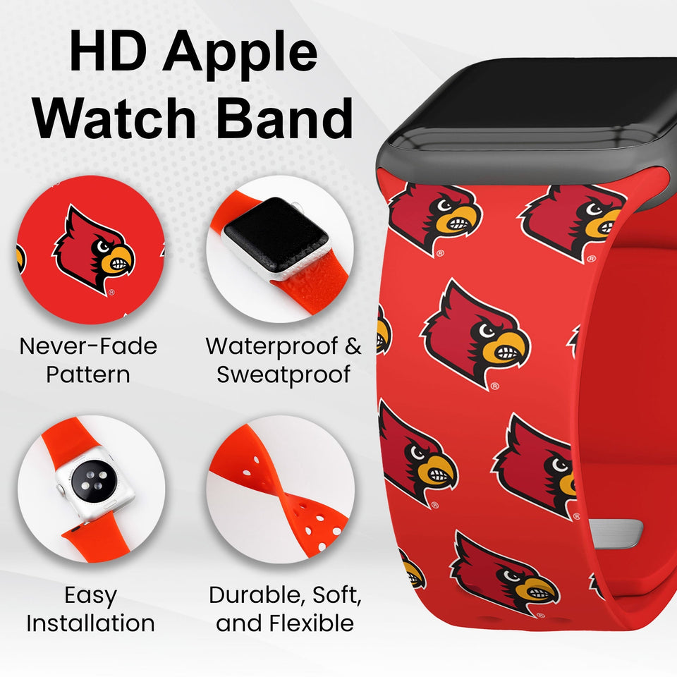 Louisville Cardinals HD Apple Watch Band - Wear with style