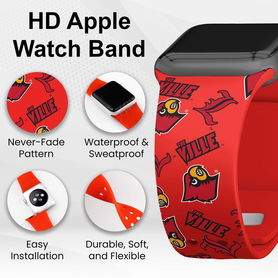 Louisville Cardinals HD Apple Watch Band - Wear with style