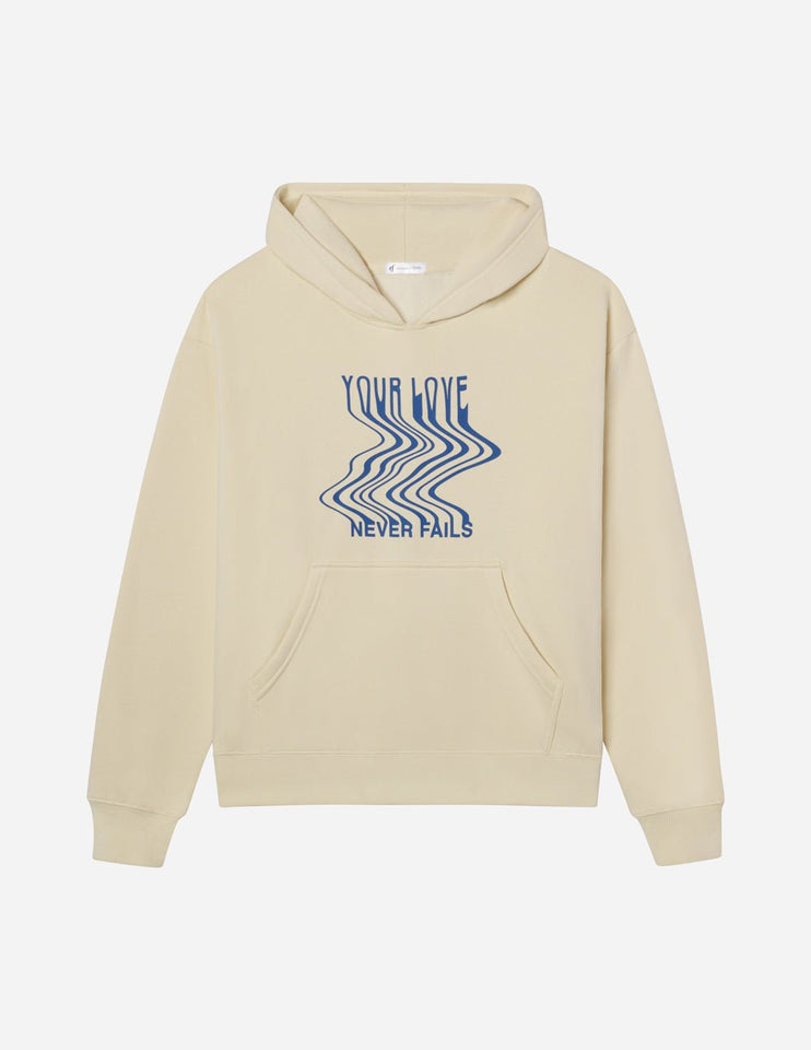 Love Never Fails Cream Unisex Hoodie - Wear with style