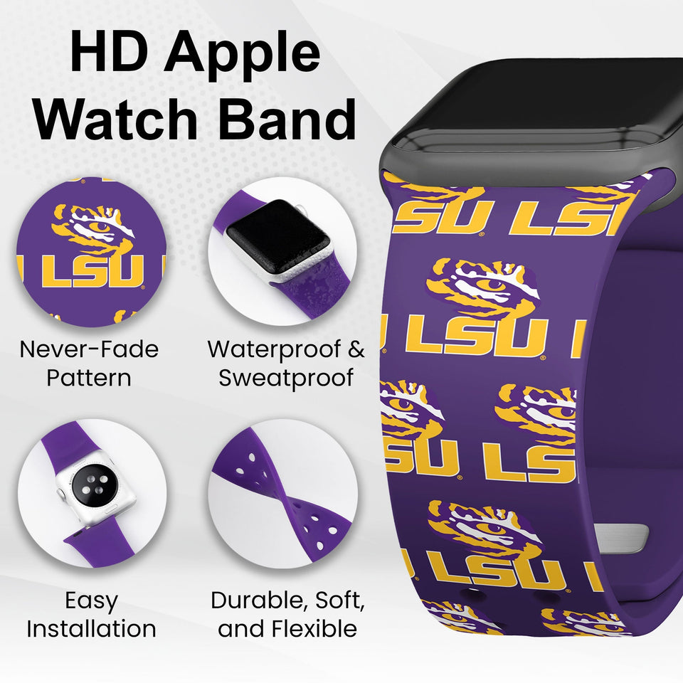 LSU Tigers HD Apple Watch Band - Wear with style