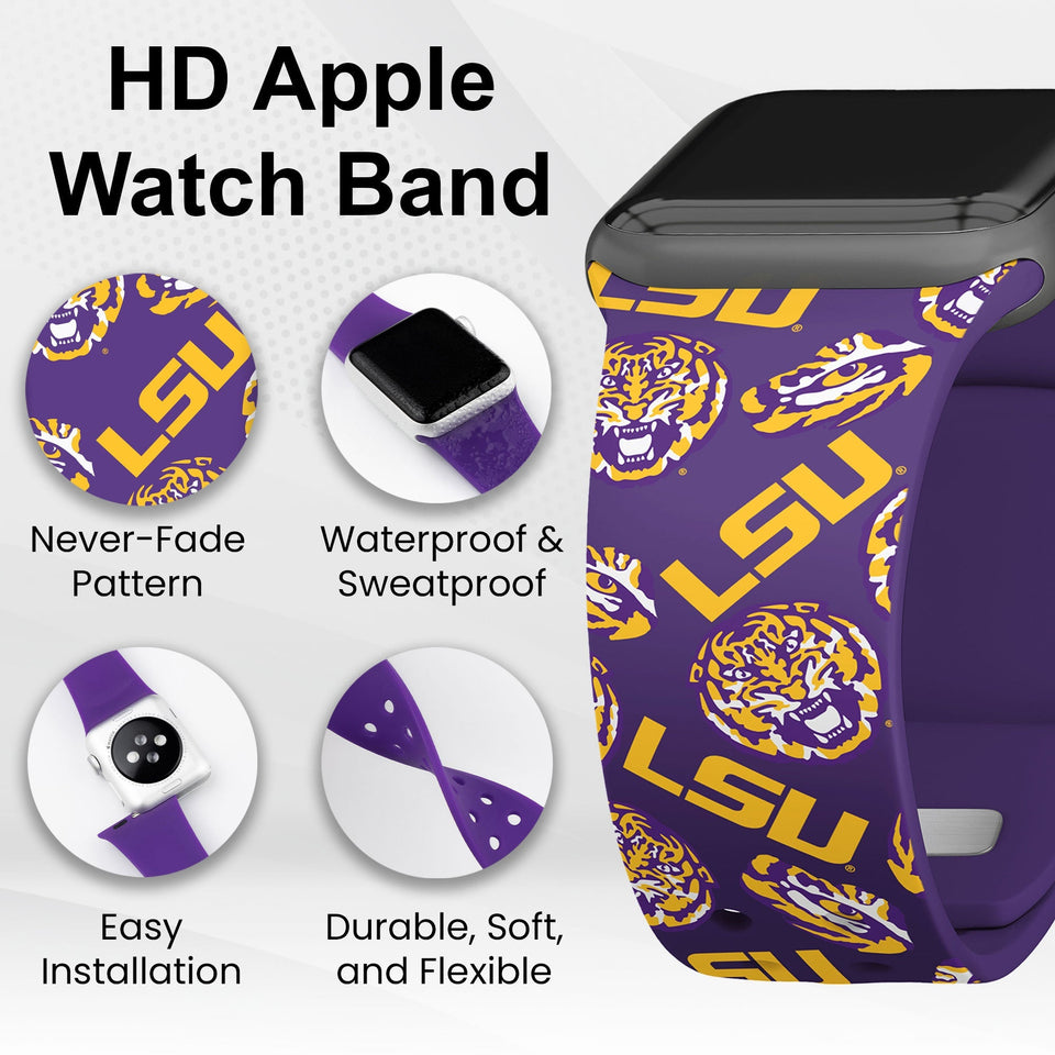 LSU Tigers HD Apple Watch Band - Wear with style