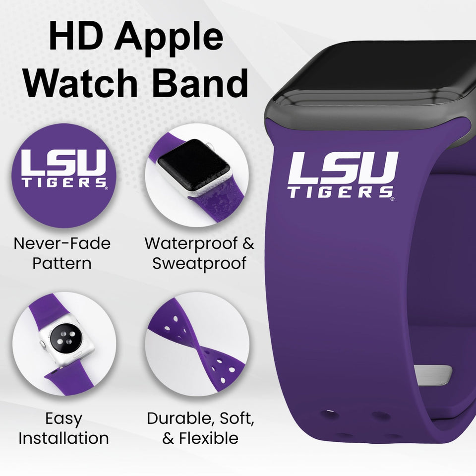 LSU Tigers HD Apple Watch Band - Wear with style