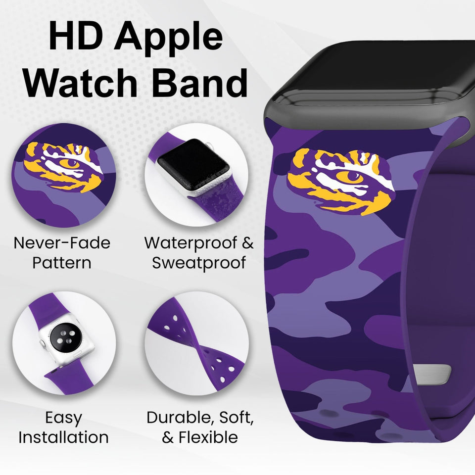 LSU Tigers HD Apple Watch Band - Wear with style