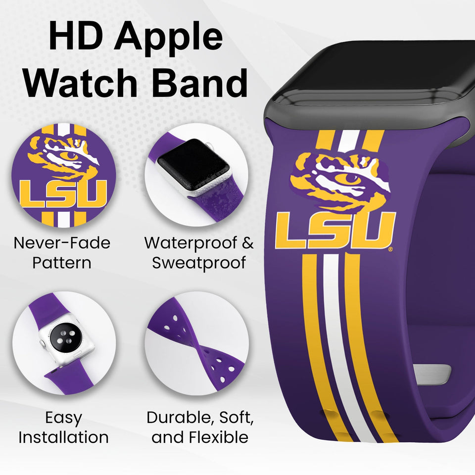 LSU Tigers HD Apple Watch Band - Wear with style