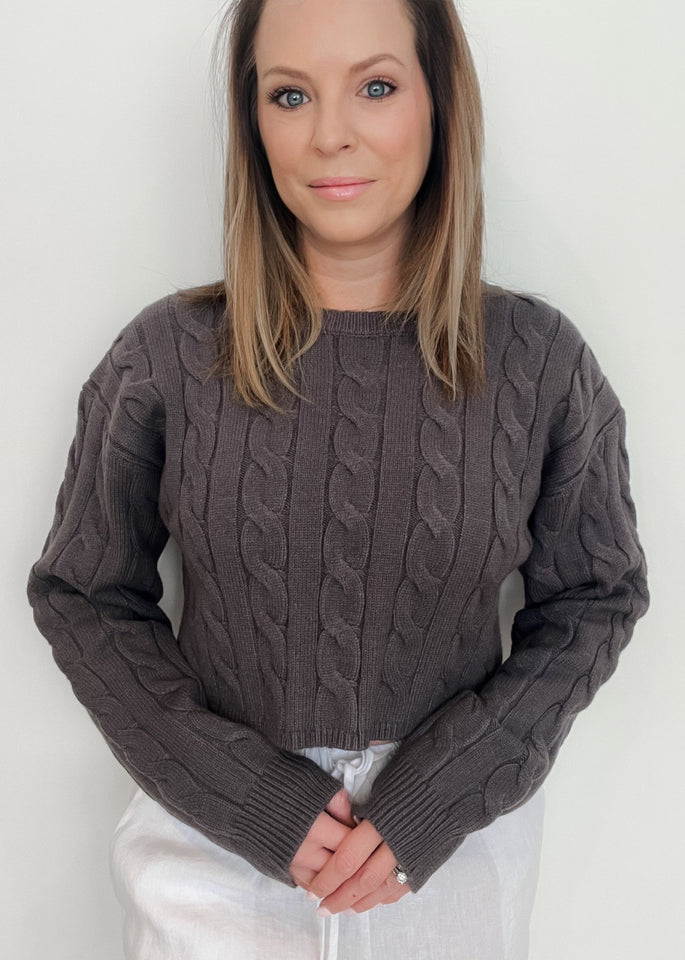 Luna Cable Knit Sweater-Final Sale - Wear with style