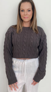 Luna Cable Knit Sweater-Final Sale - Wear with style