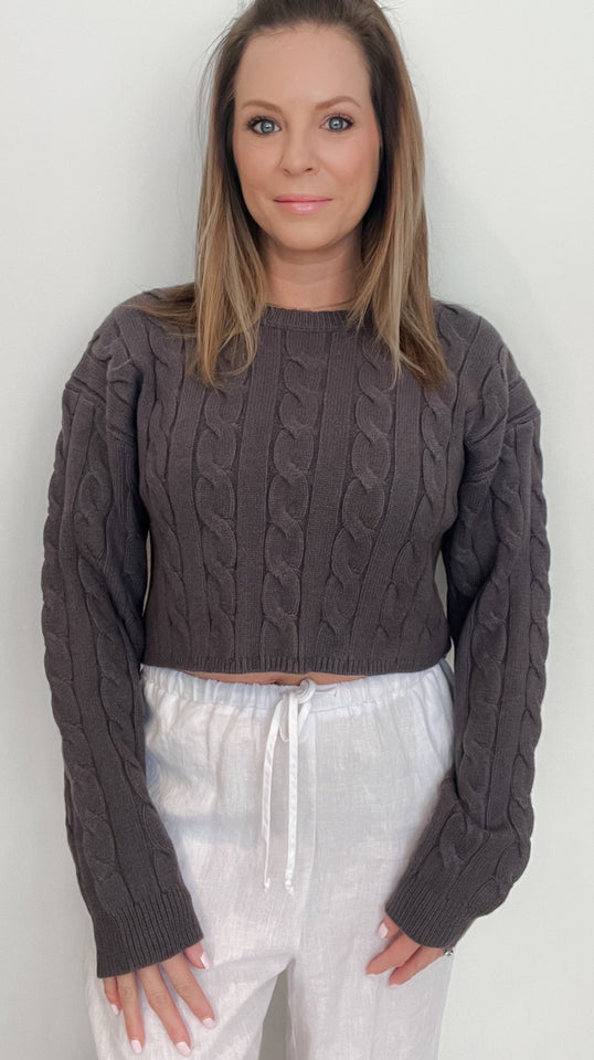 Luna Cable Knit Sweater-Final Sale - Wear with style