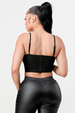 LUX FUR CREPE CROP TOP - Wear with style