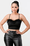 LUX FUR CREPE CROP TOP - Wear with style