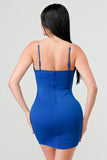 LUX TECHNO EMBELLISHED STRAP BODYCON MINI DRESS - Wear with style