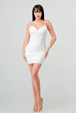 LUX TECHNO EMBELLISHED STRAP BODYCON MINI DRESS - Wear with style