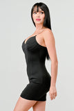 LUX TECHNO EMBELLISHED STRAP BODYCON MINI DRESS - Wear with style