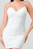 LUX TECHNO EMBELLISHED STRAP BODYCON MINI DRESS - Wear with style