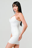 LUX TECHNO EMBELLISHED STRAP BODYCON MINI DRESS - Wear with style