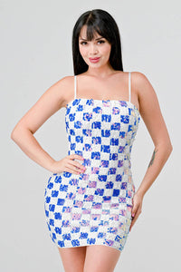 LUXE CHECK PATTERN SEQUINS - Wear with style