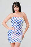 LUXE CHECK PATTERN SEQUINS - Wear with style