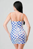 LUXE CHECK PATTERN SEQUINS - Wear with style