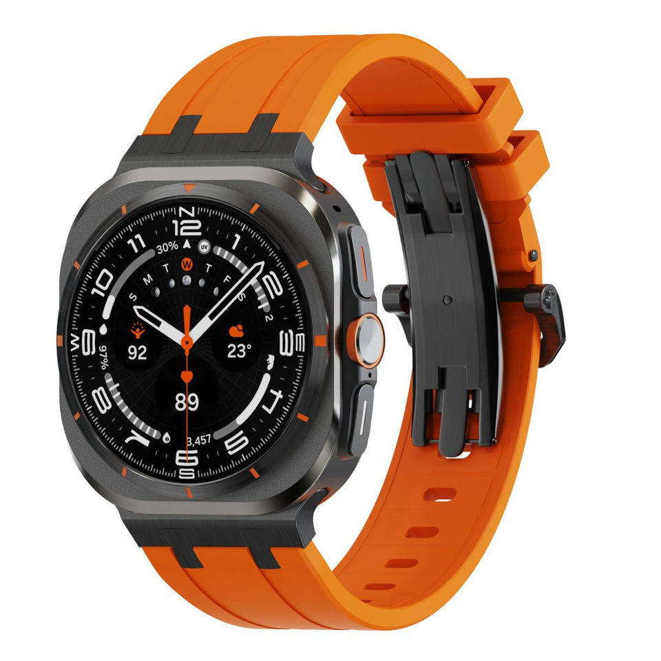 Luxury AP Butterfly Buckle Silicone Band For Galaxy Watch 7 Ultra/8 Ultra - Wear with style