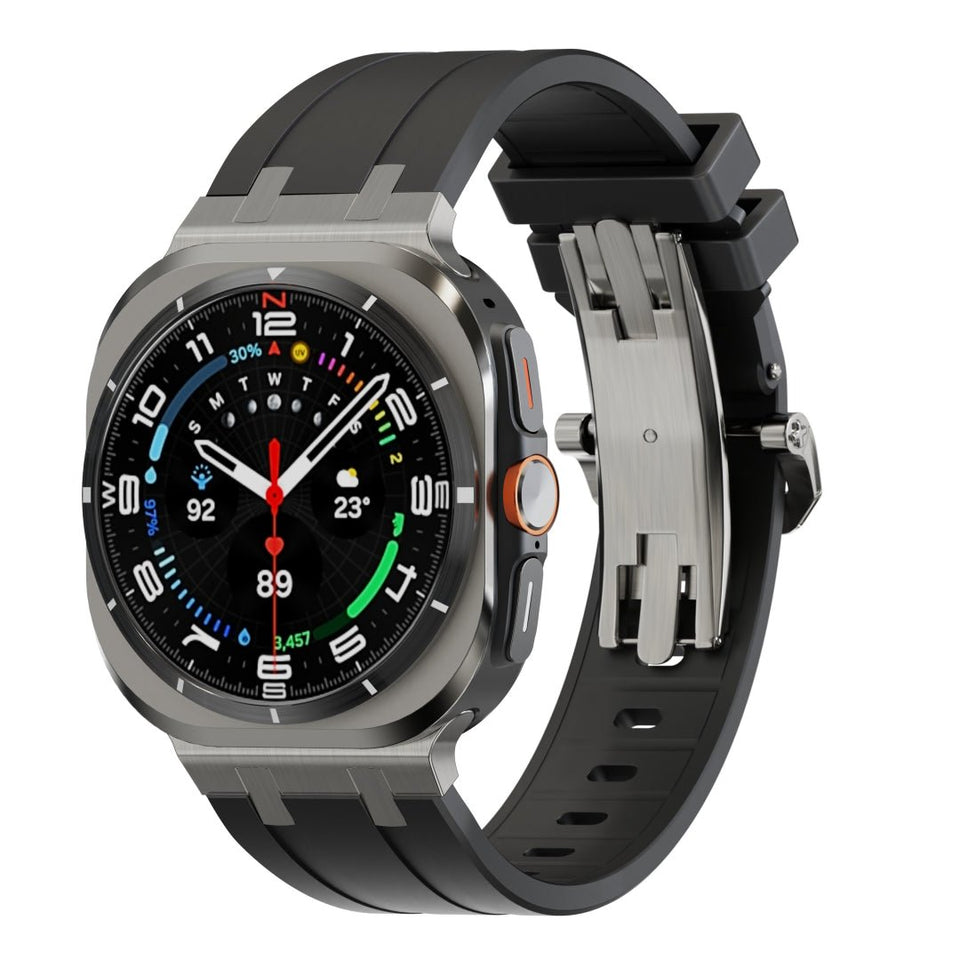 Luxury AP Butterfly Buckle Silicone Band For Galaxy Watch 7 Ultra/8 Ultra - Wear with style