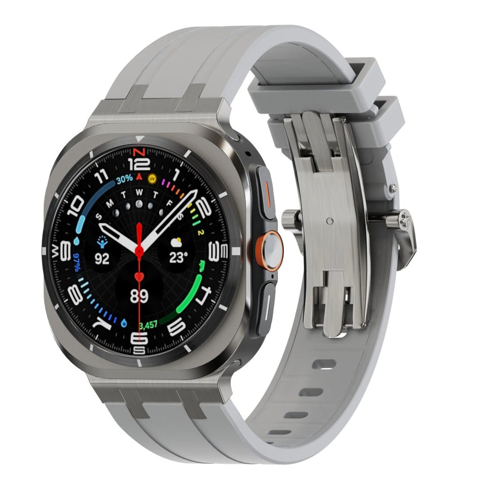 Luxury AP Butterfly Buckle Silicone Band For Galaxy Watch 7 Ultra/8 Ultra - Wear with style