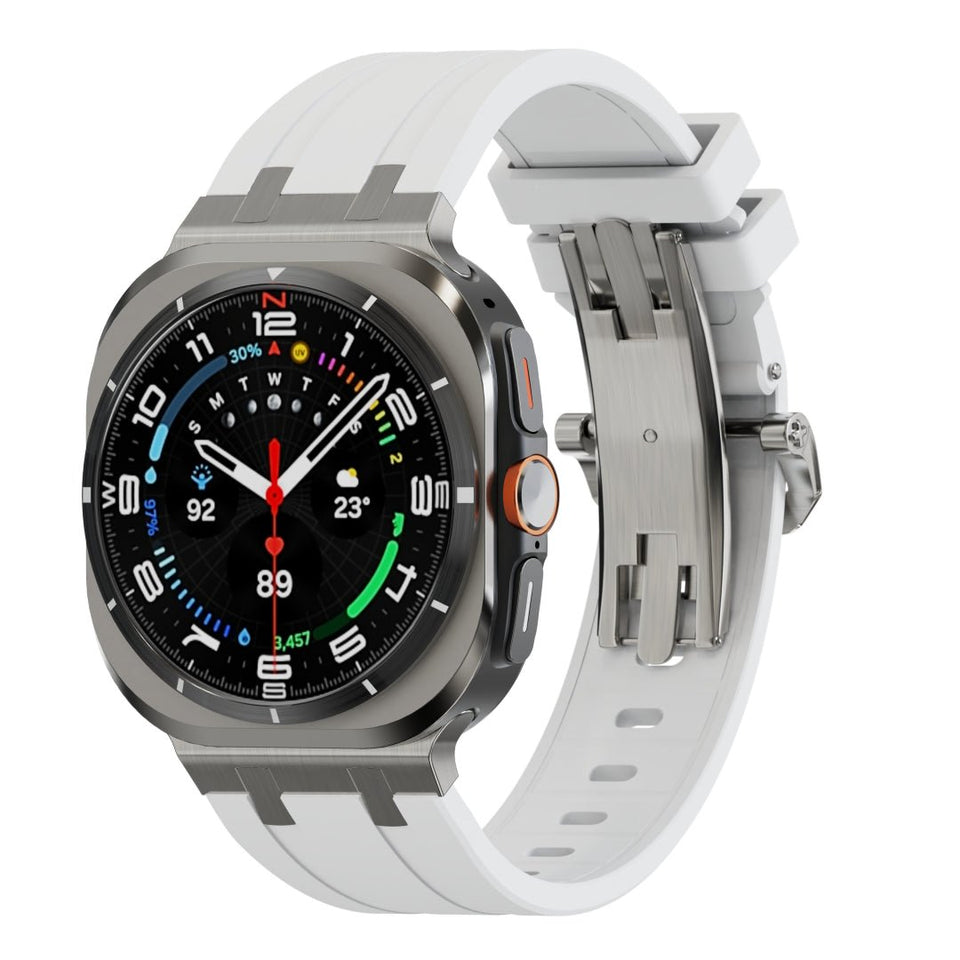 Luxury AP Butterfly Buckle Silicone Band For Galaxy Watch 7 Ultra/8 Ultra - Wear with style