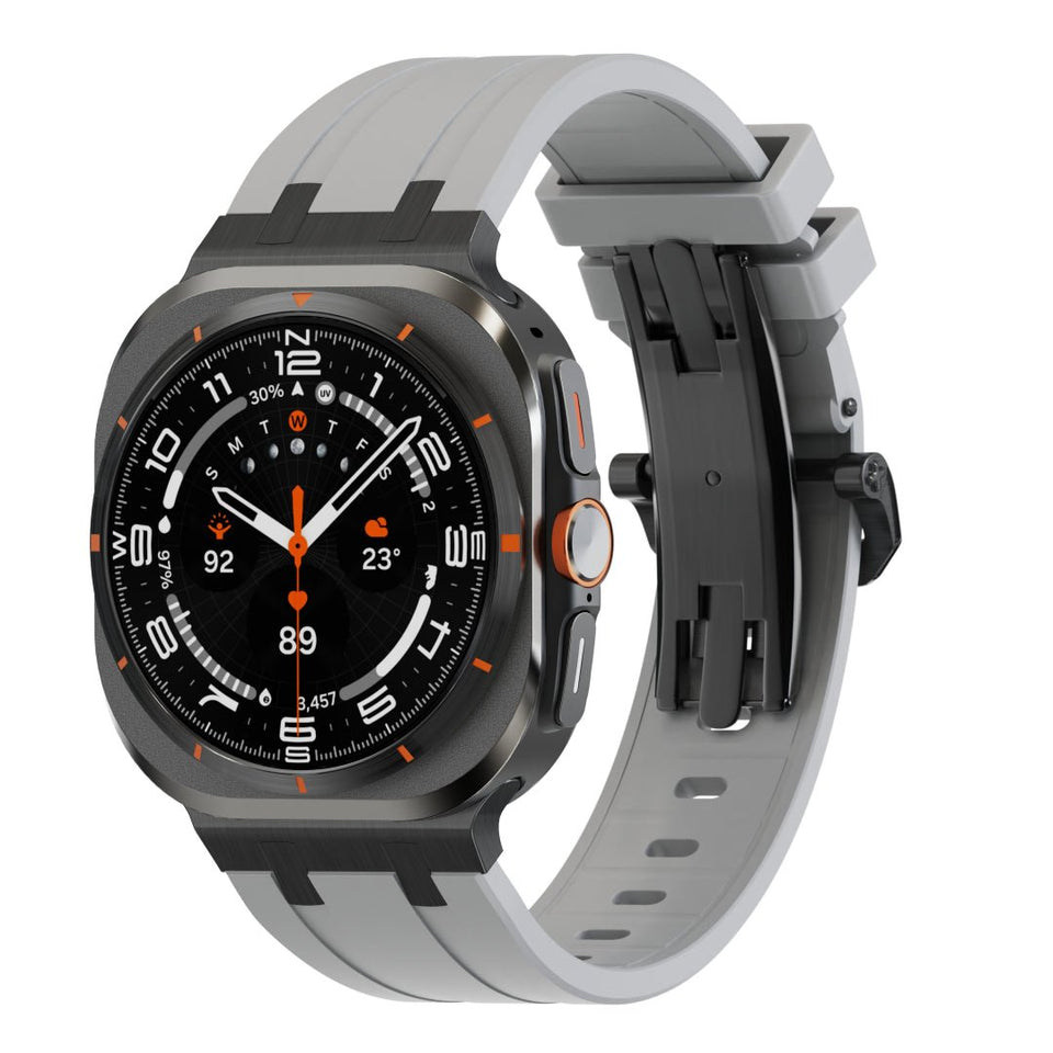 Luxury AP Butterfly Buckle Silicone Band For Galaxy Watch 7 Ultra/8 Ultra - Wear with style
