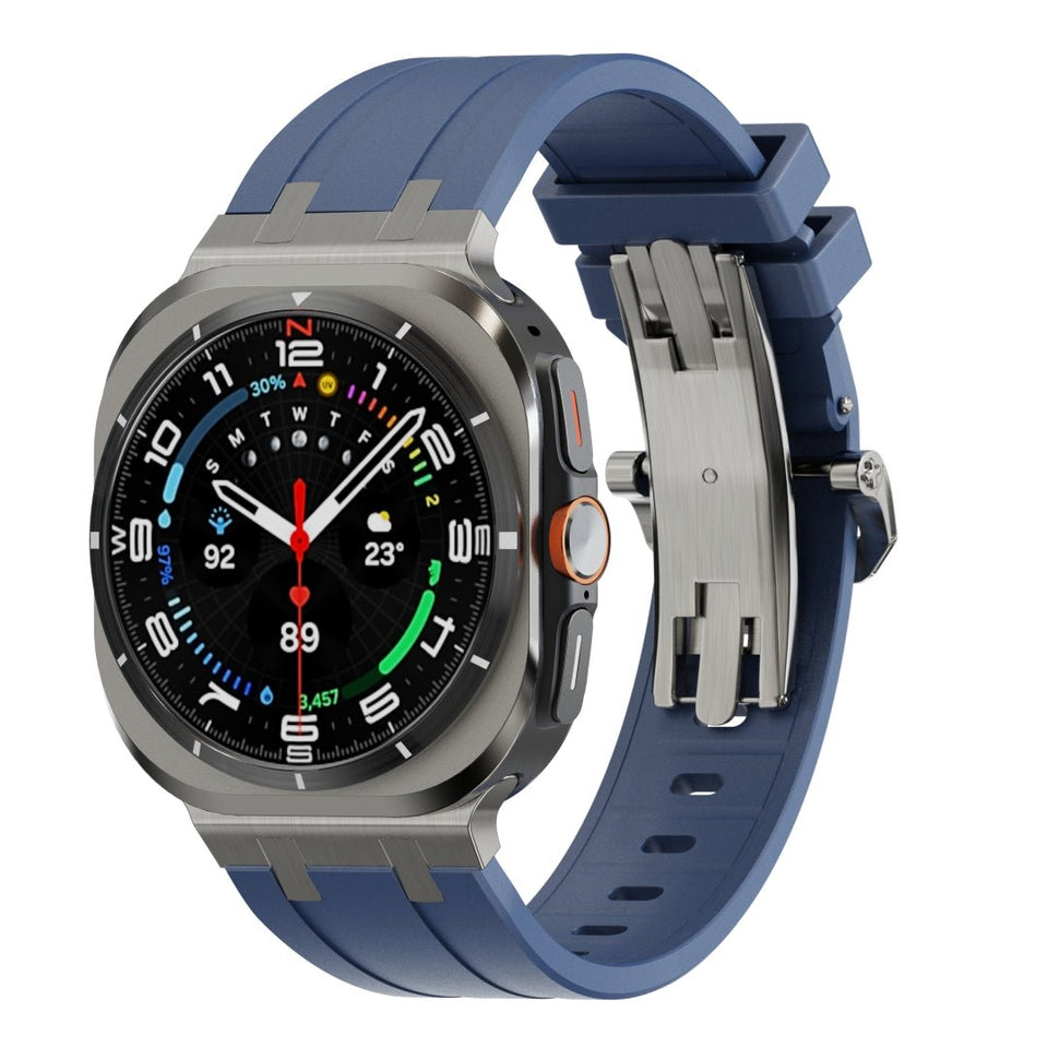 Luxury AP Butterfly Buckle Silicone Band For Galaxy Watch 7 Ultra/8 Ultra - Wear with style