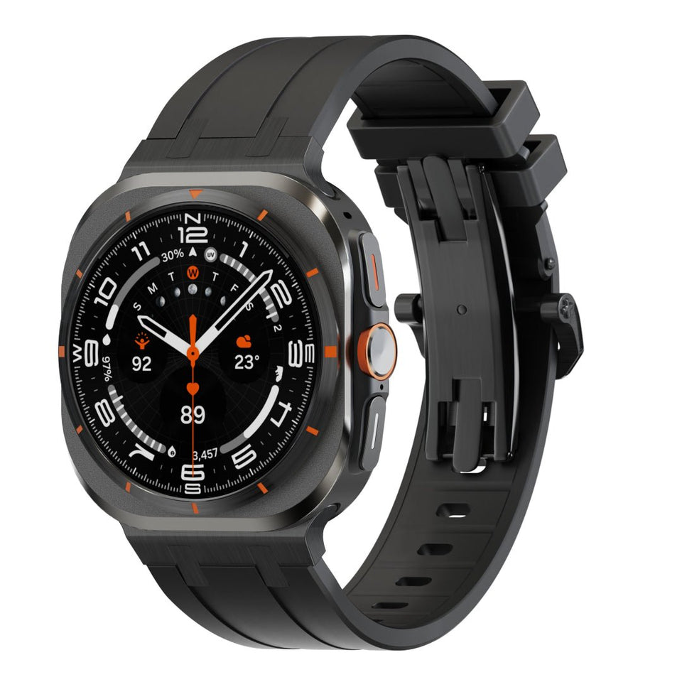 Luxury AP Butterfly Buckle Silicone Band For Galaxy Watch 7 Ultra/8 Ultra - Wear with style