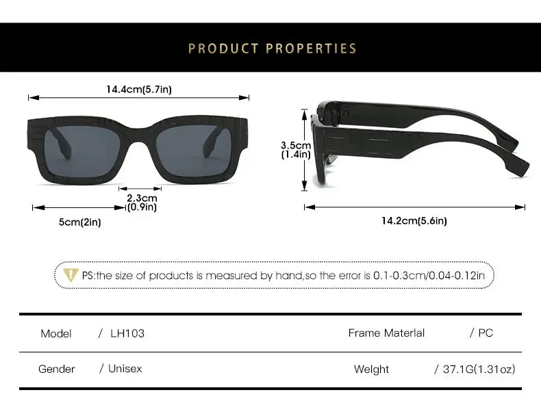 Luxury Brand Designer Square Sunglasses - Wear with style