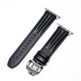 Luxury Full - Grain Leather Butterfly Buckle Band for Apple Watch - Wear with style