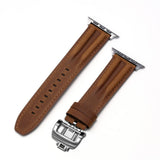 Luxury Full - Grain Leather Butterfly Buckle Band for Apple Watch - Wear with style