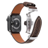 Luxury Leather Butterfly Buckle Band for Apple Watch - Wear with style