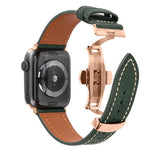 Luxury Leather Butterfly Buckle Band for Apple Watch - Wear with style