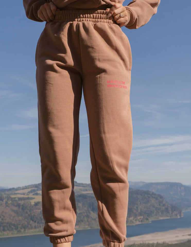 Made in the Image of God Brown Unisex Sweatpant - Wear with style