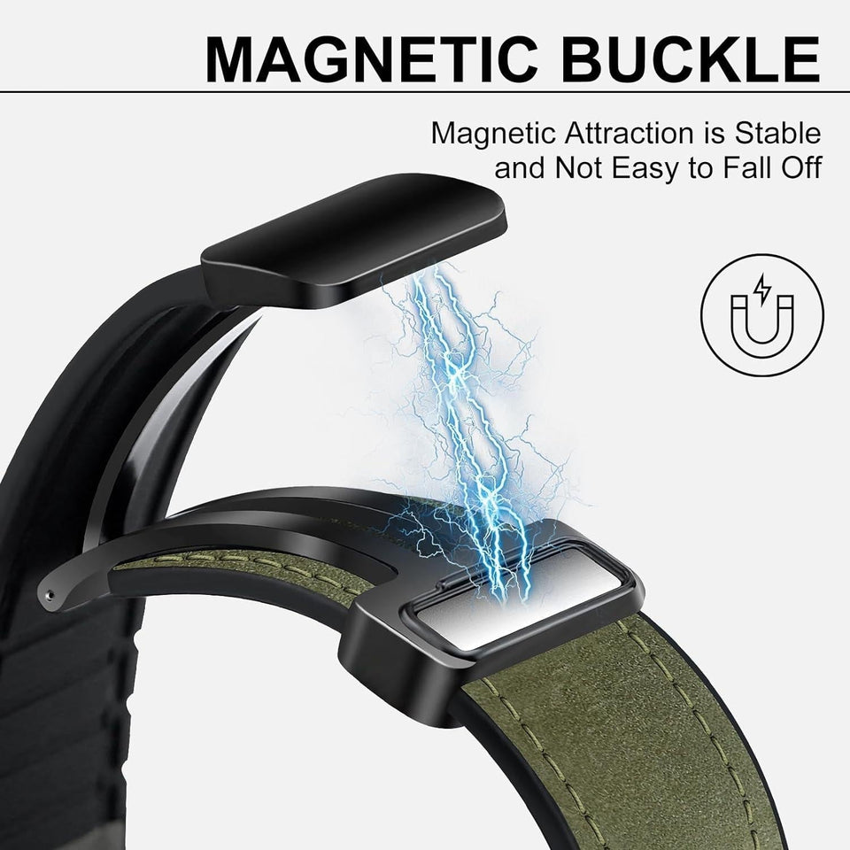 Magnetic Buckle Leather Band for Apple Watch - Wear with style