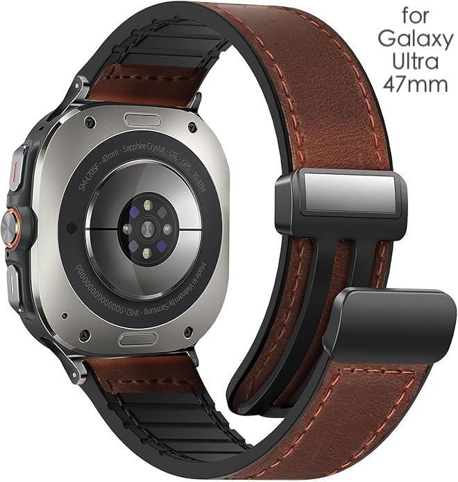Magnetic Leather Watch Band for Galaxy Watch 7Ultra/8Ultra - Wear with style
