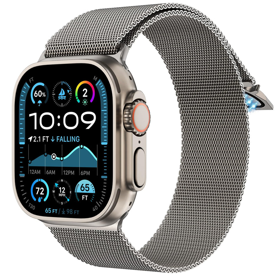 Magnetic Umbrella Buckle Milanese Stainless Steel Strap for Apple Watch - Wear with style
