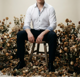Joseph Button-Up Shirt With Contrast Details // White // Contemporary Fit (Regular)